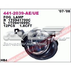 Caddy III station wagon (2KB, 2KJ, 2CB, 2CJ) (2004 - 2015) Sağ sis farı