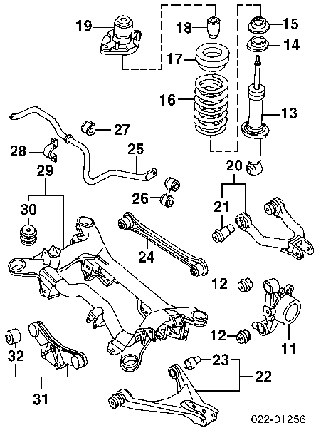Volkswagen Passat  (2000 - 2005) Arka süspansiyon üst salıncak sol/sağ fiyatı