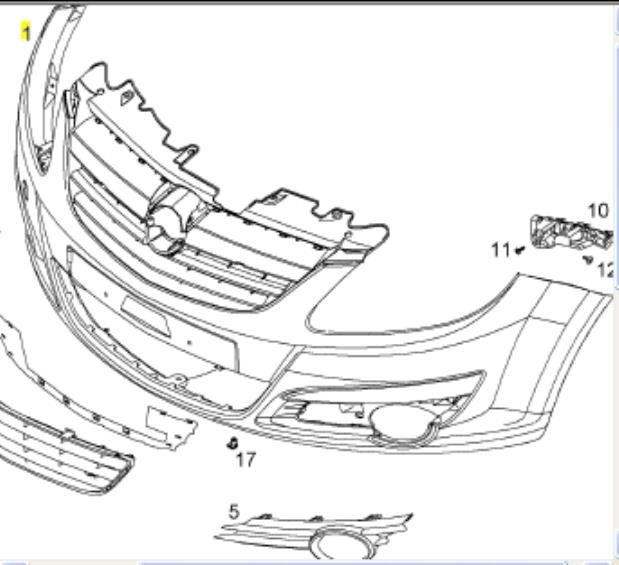 Opel Corsa D Araba tampon
