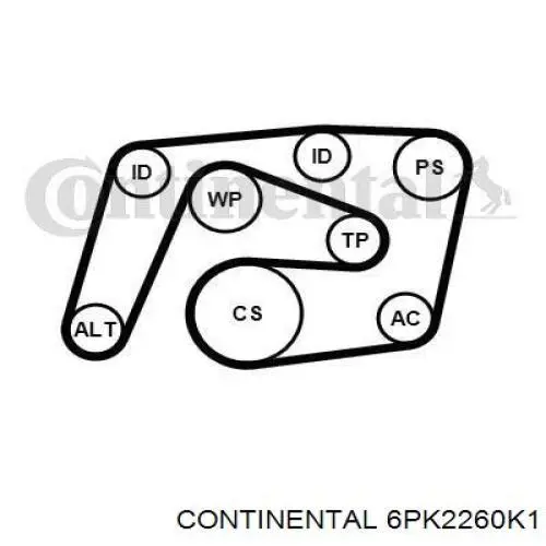 Continental/Siemens 6PK2260K1