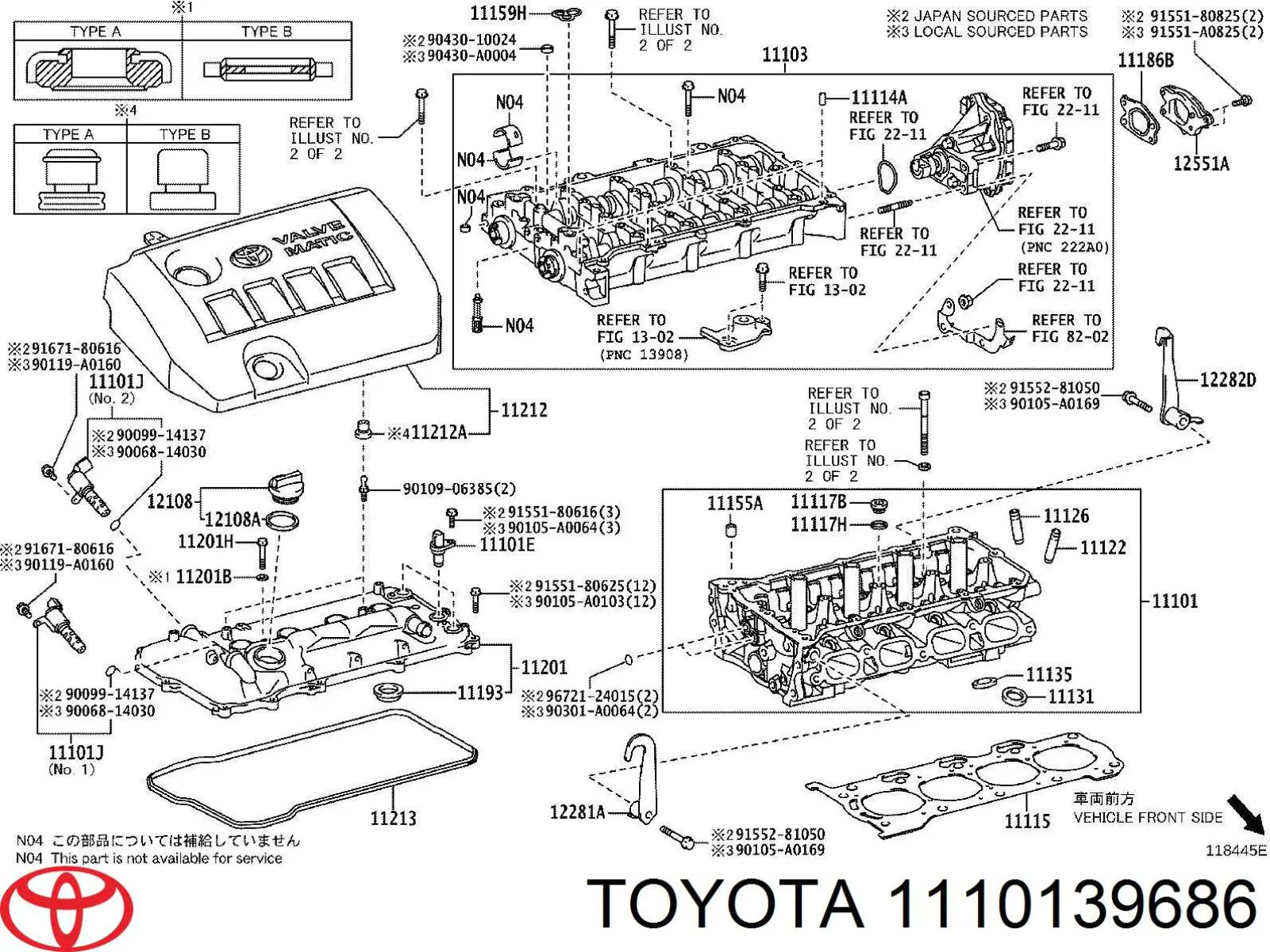 Toyota Corolla  Silindir kapağı fiyatları