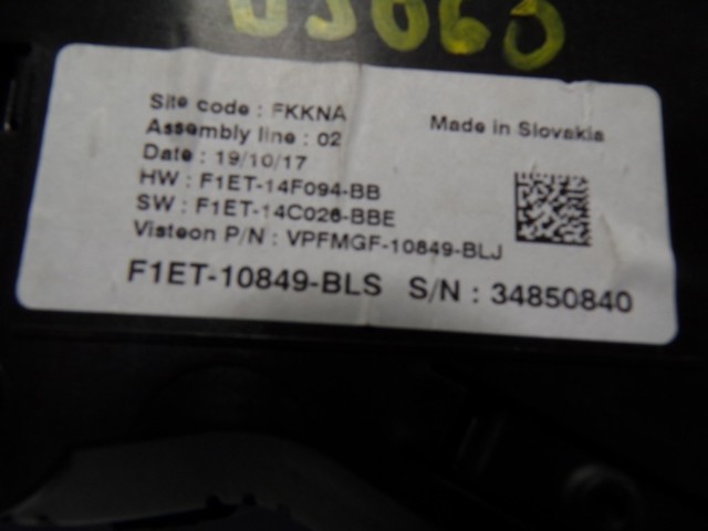 Ford Focus III (2010 - 2020) Gösterge paneli çıkma